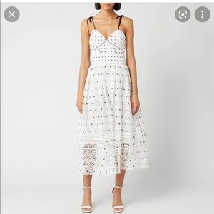 Brand new . Never worn. Self portrait floral hibiscus guipure midi